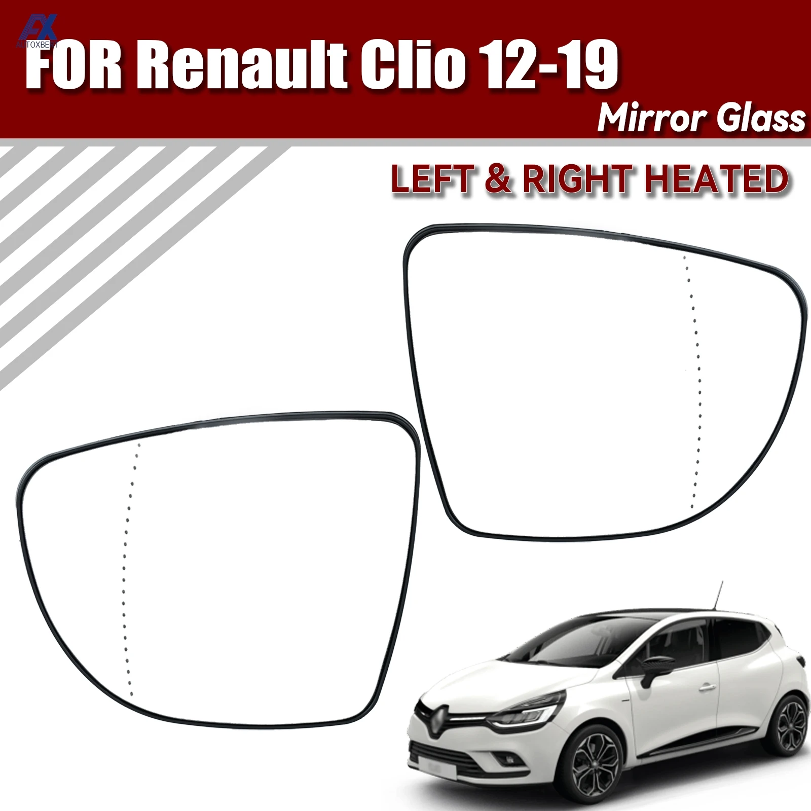 Opaltool Tapa Del Espejo Retrovisor Del Coche Para Renault Clio