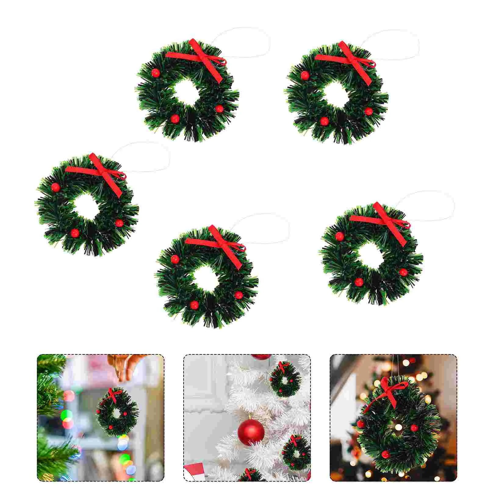 

Christmas Wreaths Artificial Christmas Wreaths Ornaments Christmas 5pcs 4cm