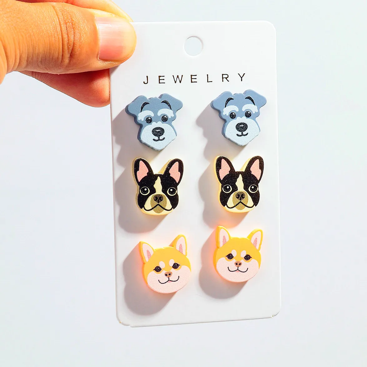 Cute French Bulldog Dangle Earrings For Women - Acrylic Pet Lover Jewelry Gift