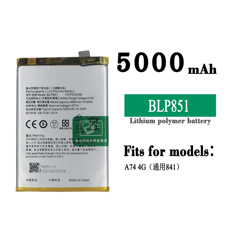 Batteria Per Oppo A74 4G - 5000mAh, Ricambio Originale BLP851 | Con Kit Di Strumenti Per Sostituzione - Foto 10