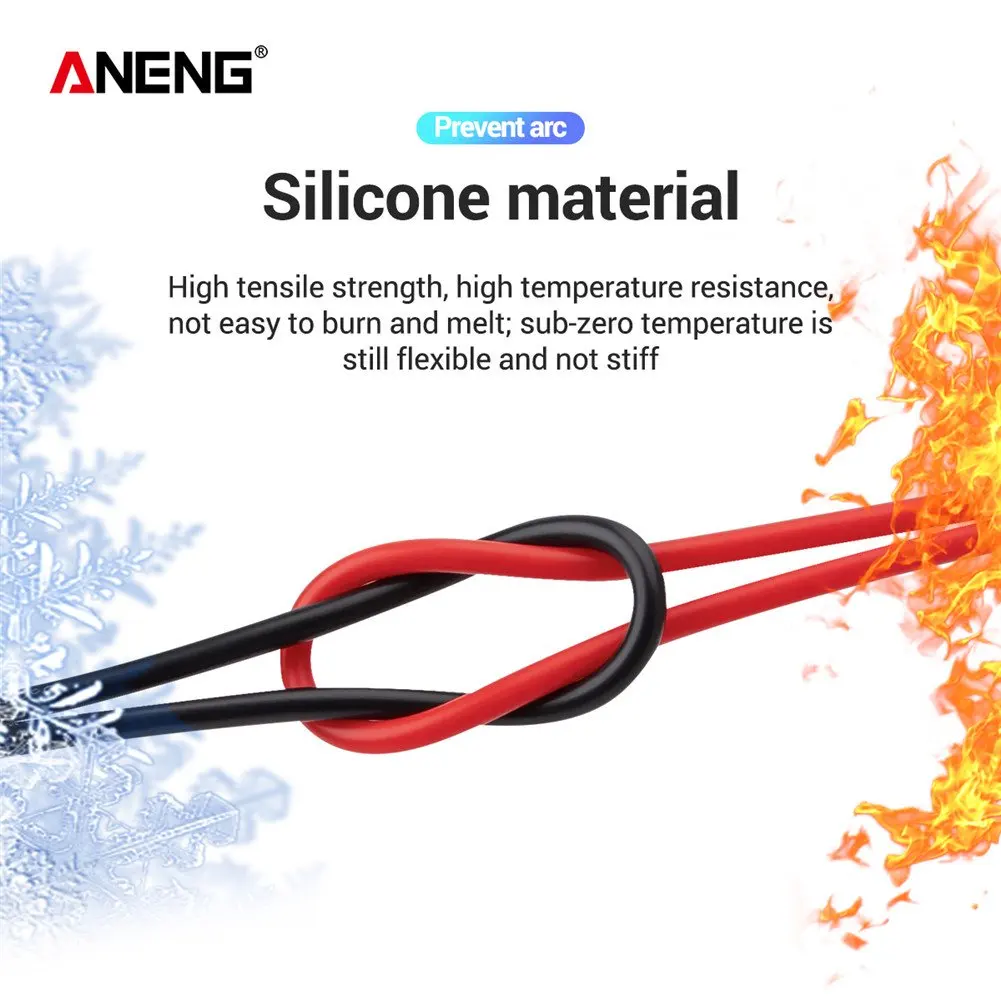 Digital Multimeter Multimeter Tester Analog Multimeter ANENG PT1031 20A 1000V Slicon Rubber Delay Wire Gold Plated Sharp Probe Needles Test Lead