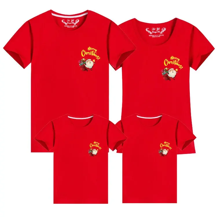 Camisetas para mamá, hija, niño, atuendos navideños a juego, look familiar, camiseta navideña para padre, madre, vacaciones, camiseta navideña familiar, ropa