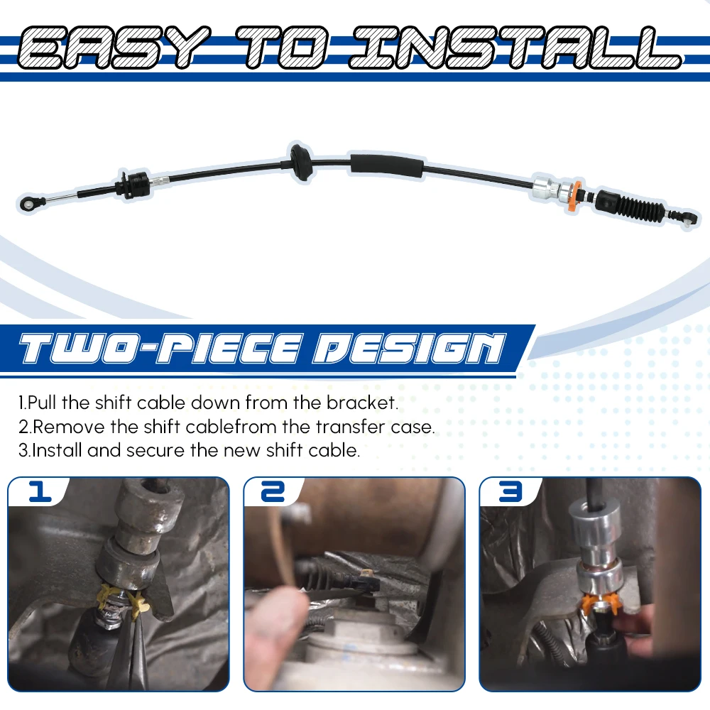 52126222AA Transfer Case Shift Cable Replacement For 2007- Jeep Wrangler JK 3.6L 3.8L V6 52126222AD 52126222AE
