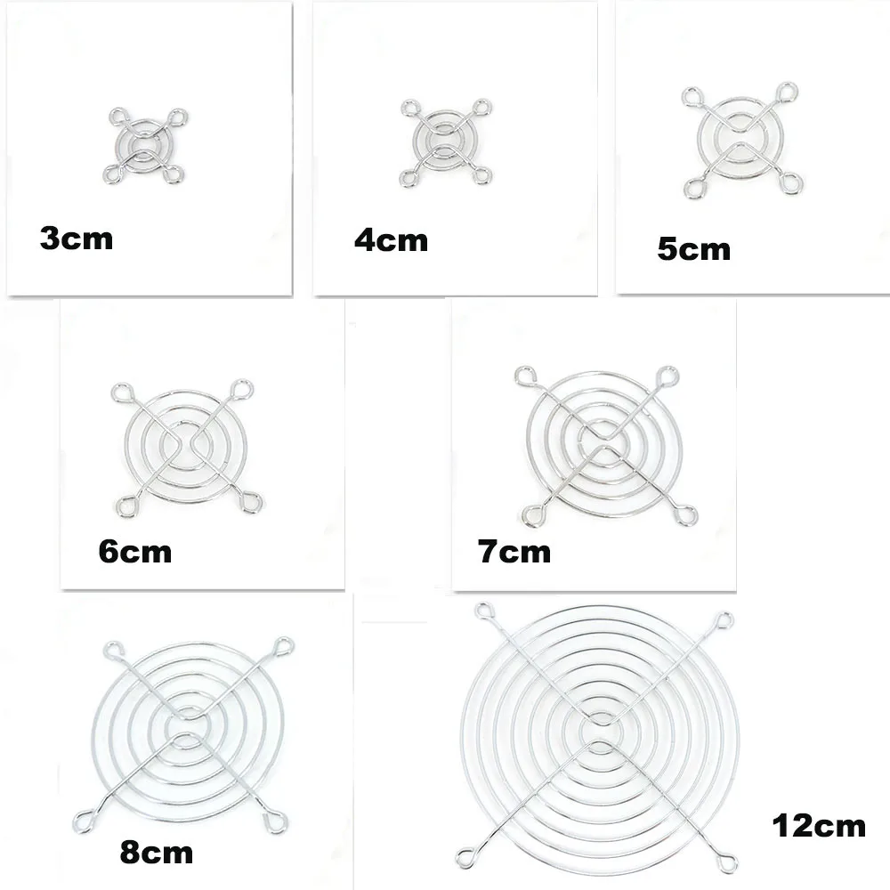2PCS dc Cooling Fan Guard Metal Grill Computer metal Cover net For Fan 30mm 40mm 50mm 60mm 70mm 80mm 120mm