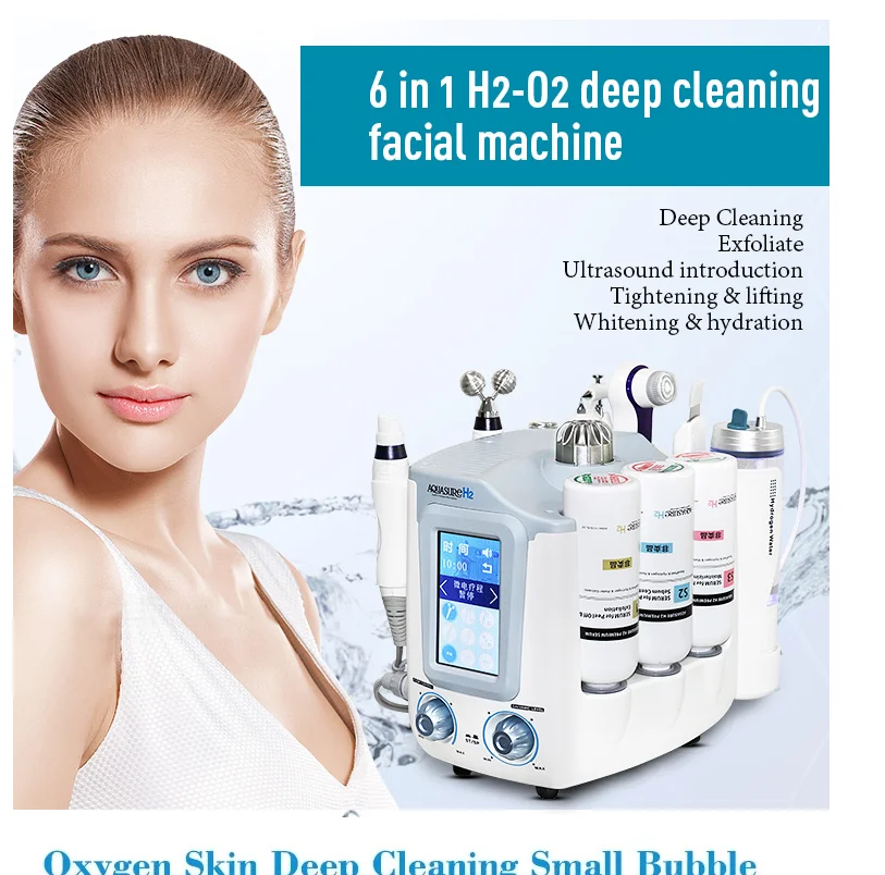 High Grade 6 in1 Hydro Water Dermabrasion Peel Machine/Hydrogen Water