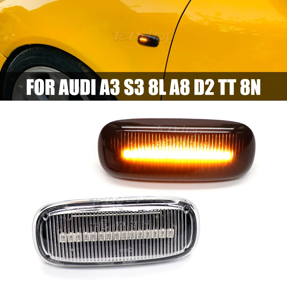 

2 шт., динамические поворотники для Audi A3 S3 8L A8 D2 TT 8N 2000-2006