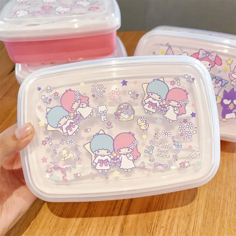 Pochacco Lunch Box Contenitore Bento Trasparente Sanrio Carino a 2 Strati Ermetico con Scomparti per Casa Scuola Regalo - immagine 5