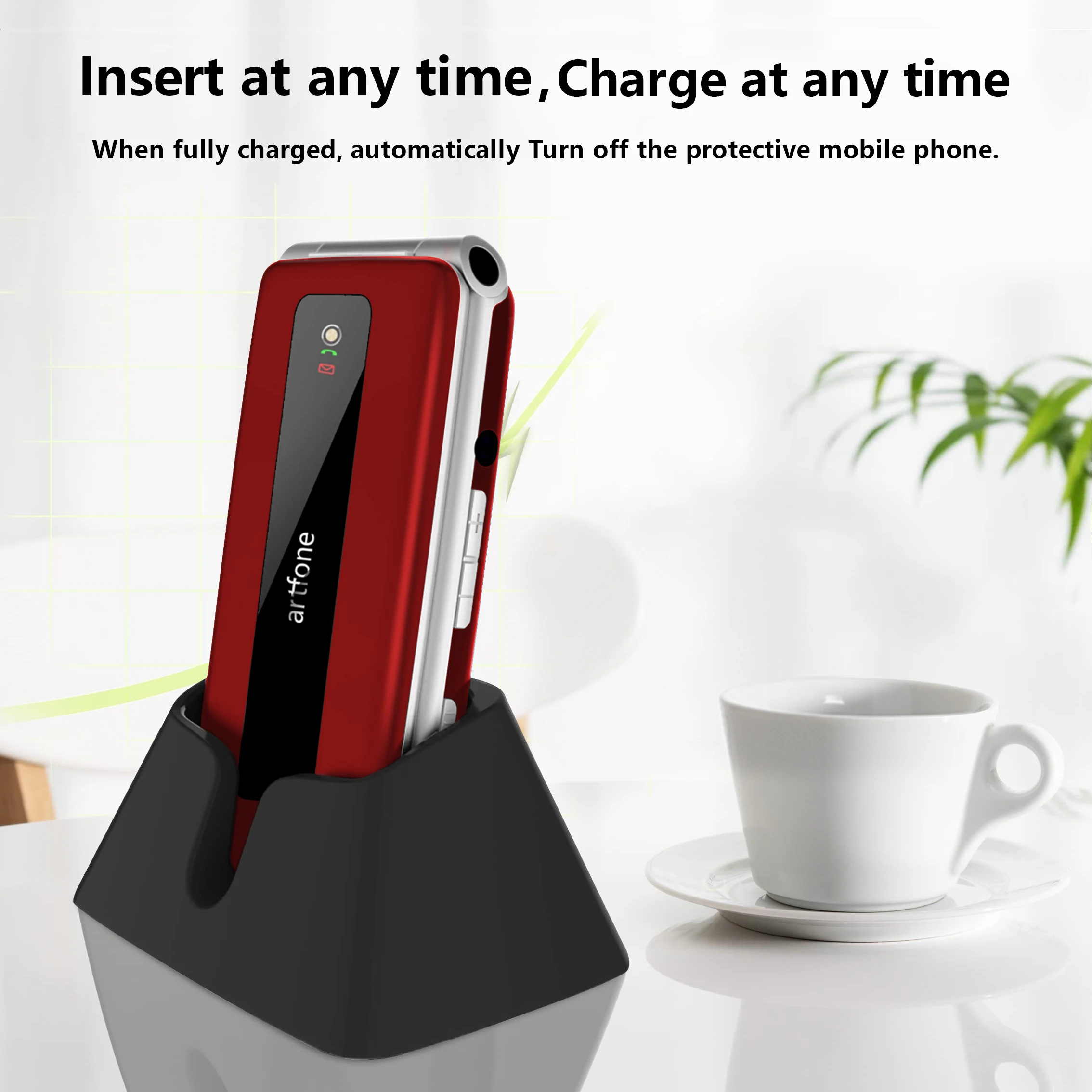 Teléfono Móvil Para Personas Mayores Artfone F20 - 2G, Pantalla 2.4 Pulgadas, Botón SOS, Linterna, Batería 1200 MAh