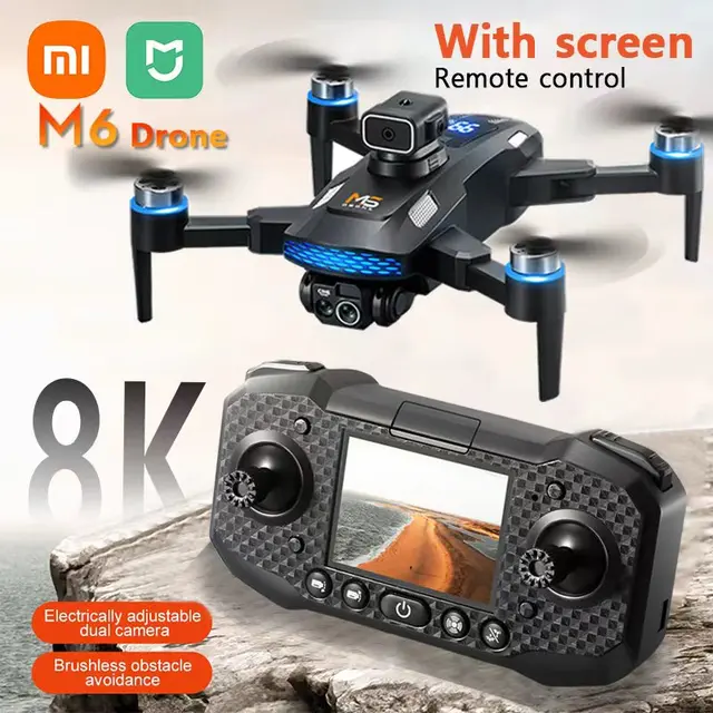 Xiaomi Mjia  M6 Drone 8K Professional HD Camera Drones 5G WIFI FPV Video 4k UAV With screen Remote control RC Quadcopter Dron