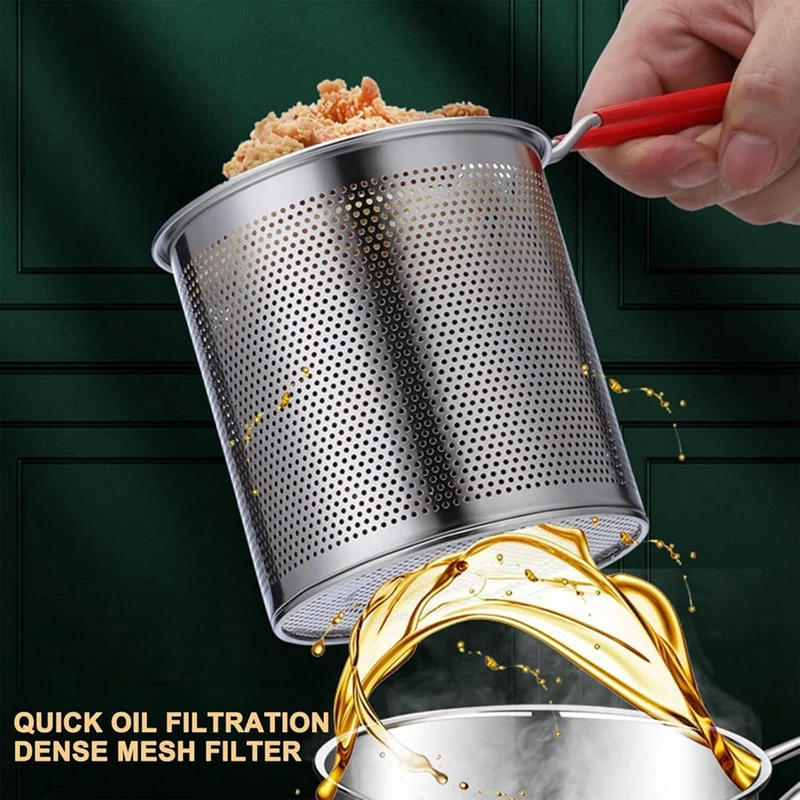Frying Pot Deep Fryer Pot With Basket Stainless Steel Deep Fryer For Frying Fish Shrimp Chicken And Fries Deep Fryer