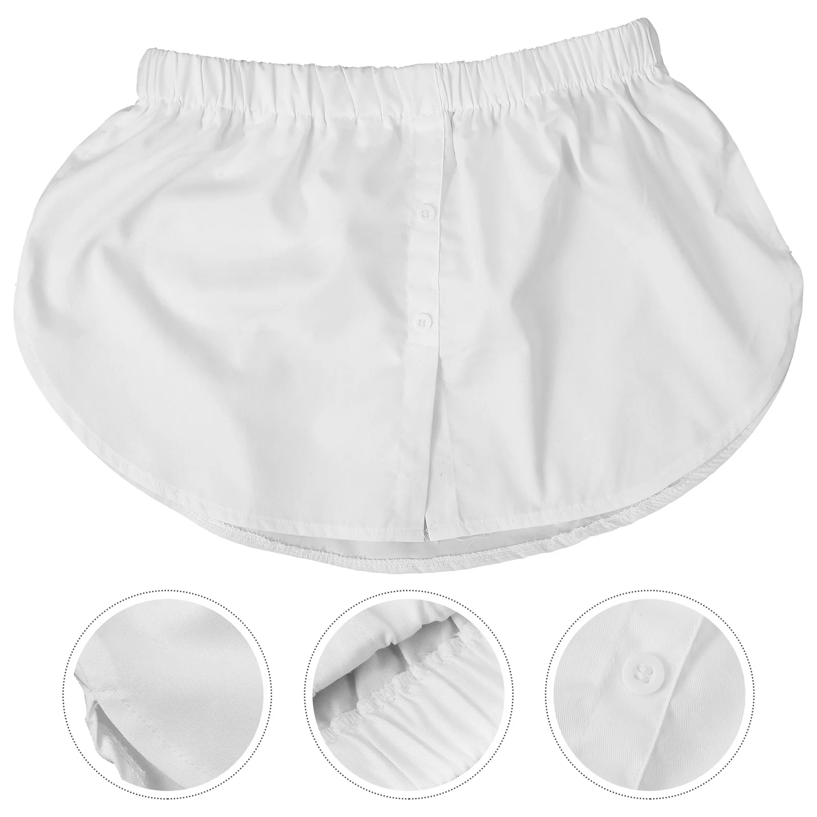 Fake Hem Bottoming Dress Shirt Extender Skirt Lower Sweep Women Sweater Chiffon Ladies Half Length