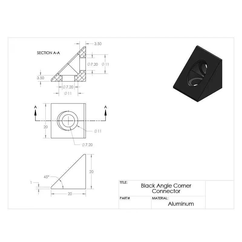 Aluminum Profile Accessories 4pcs Aluminum Extrusion Profile Block Cube Angle Corner Connector Wheel Regulator Corner Three Way Connector 90 Degree