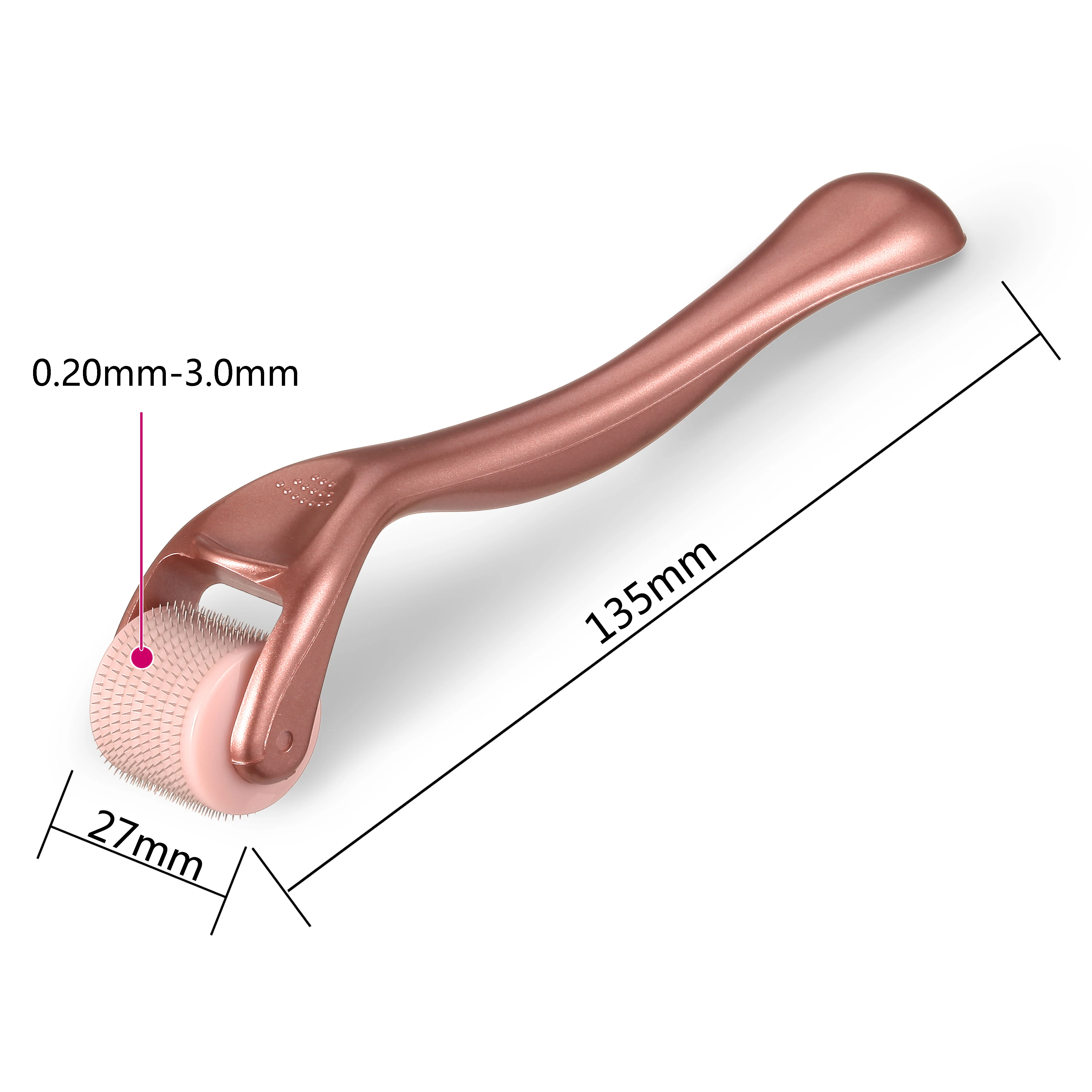 Derma Roller for Beard Hair Skin Face 540 Titanium.25mm-Self Care Gifts for Men Women Facial Skin Care Tools derma roller