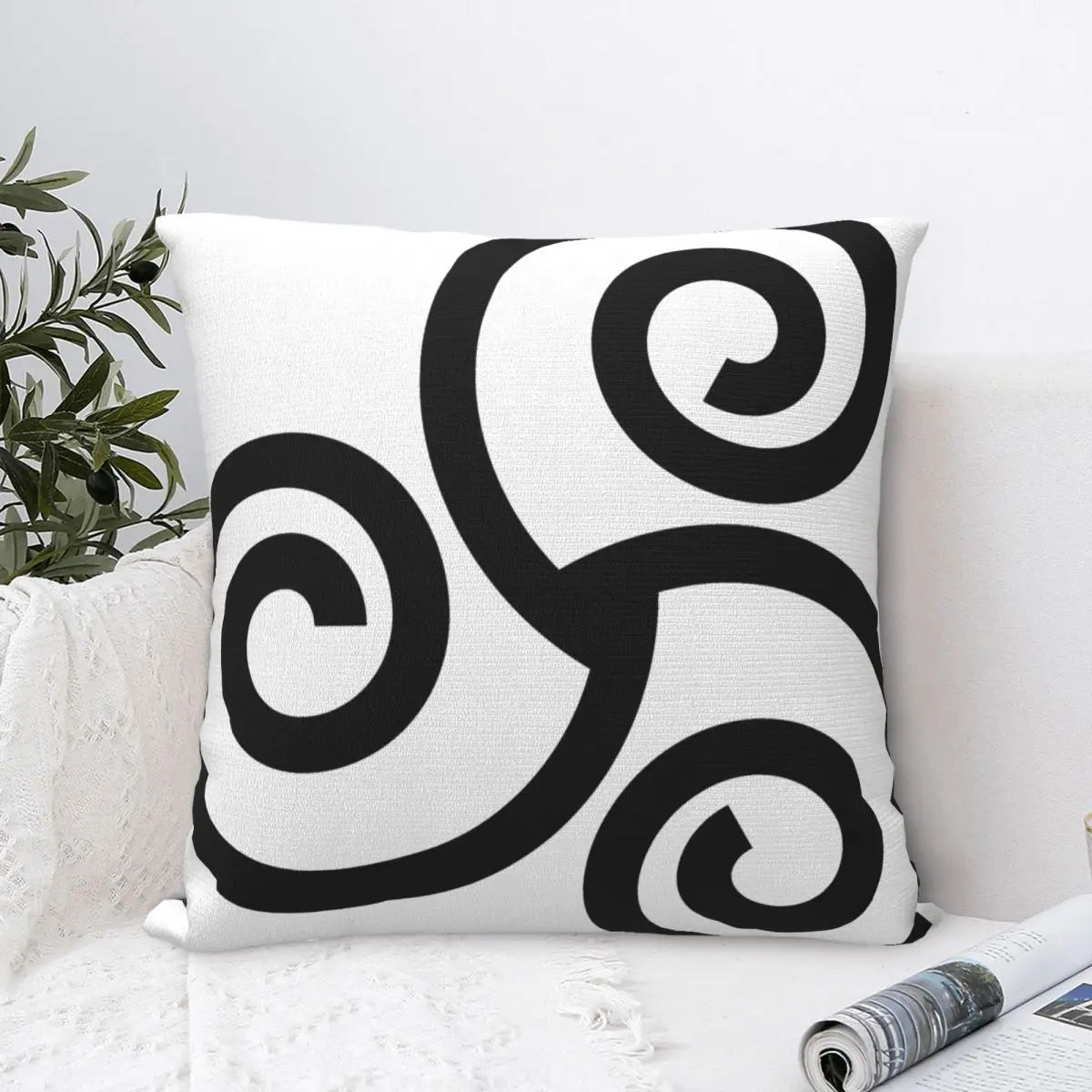 Celtic Triskelion Celts Symbols Square Pillow Case for Sofa Throw Pillow