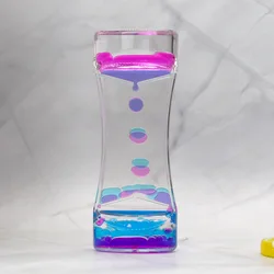 Colorful Hourglass Liquid Motion Bubbler for Sensory Relaxation and Anxiety Relief (B)