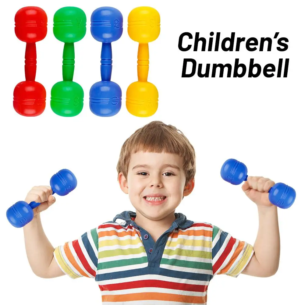 Plastic Dumbbells Children'S Sports Fitness Dumbbells Toys Fitness Equipment Children Toddler Barbell R9J0