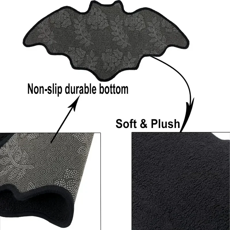 Spooky Gothic Bat Floor Mat