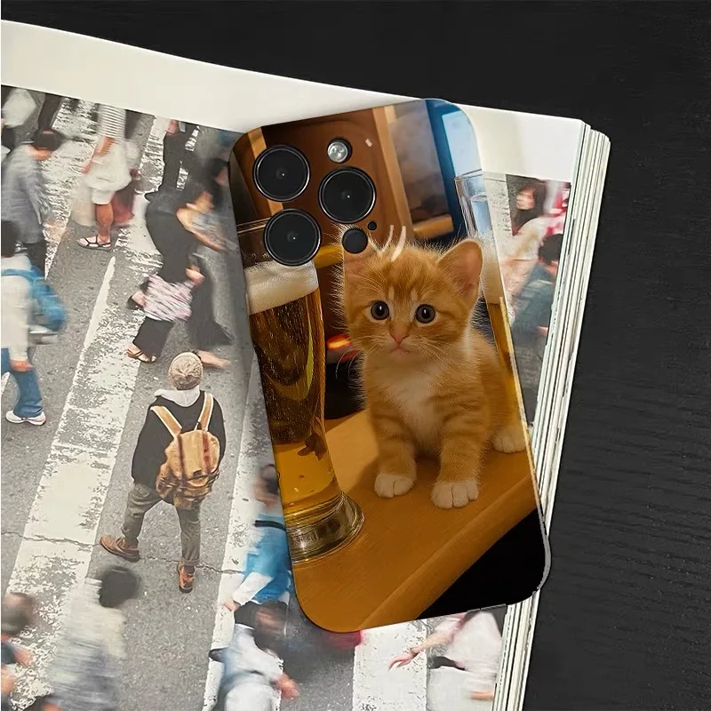 Cute Orange Kitten Acrylic Hard Mobile Phone Case