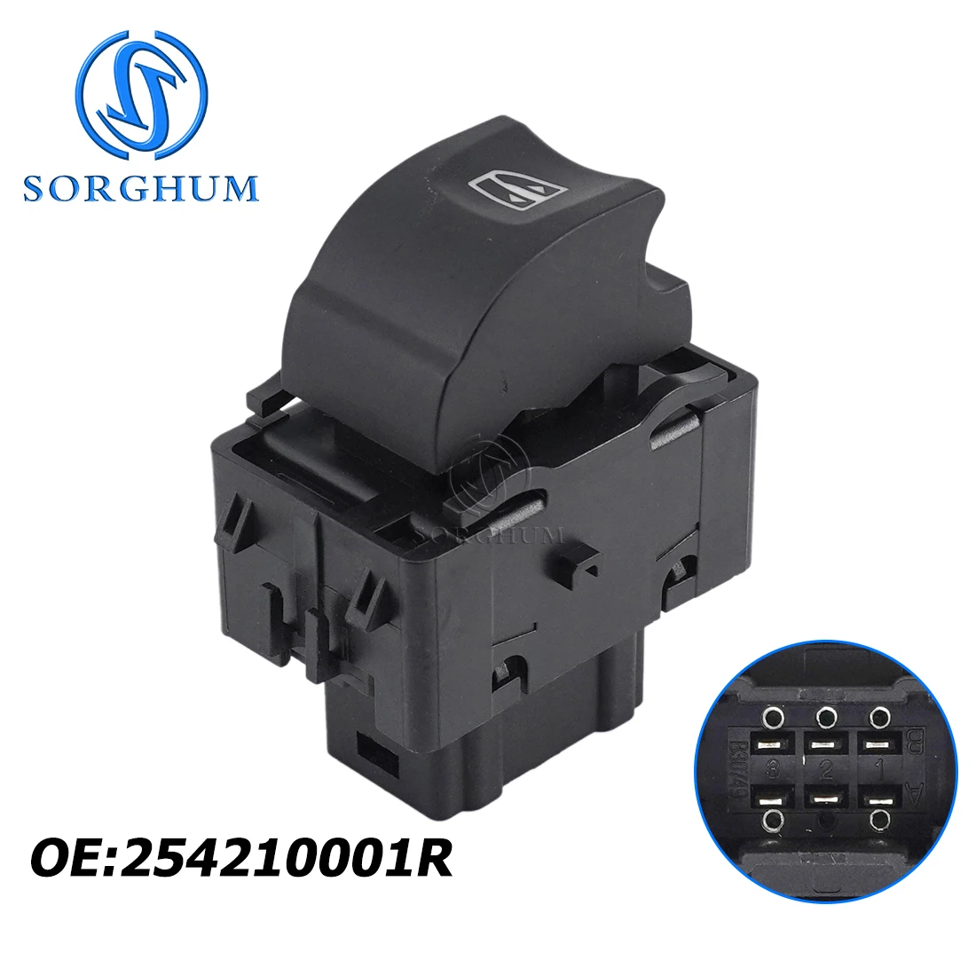 Sorghum Auto Auto Master Power Interruttore Alzacristallo Elettrico Pulsante Di Controllo Per Renault Megane Dacia 254210001R 809602454