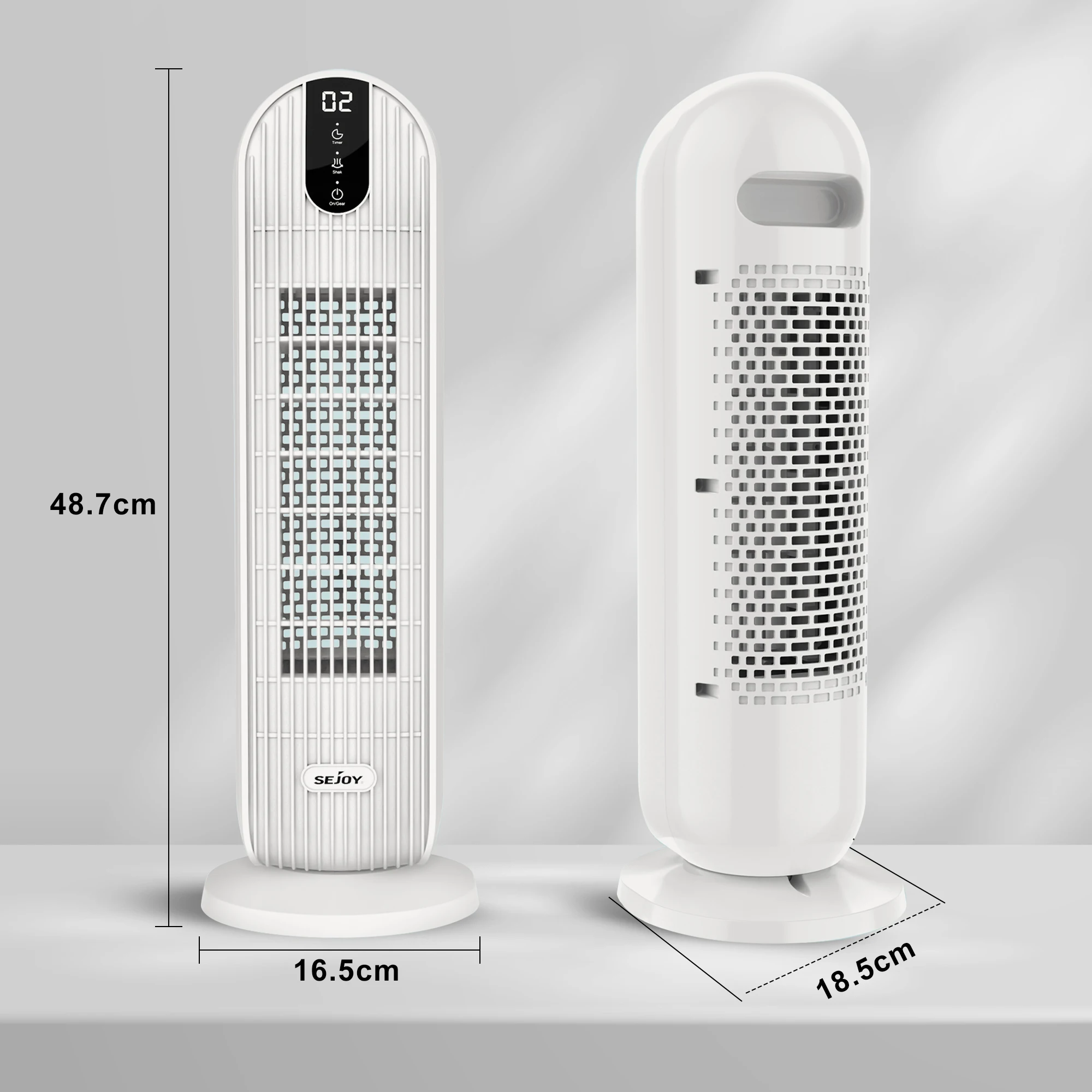 Sejoy 2000W Electric Heater Home 220v EU Plug Space Heater PTC Ceramic Heater,with Timing,Automatic Swing,2 gears Heating Fans 6