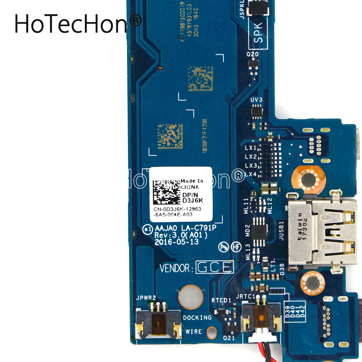 D3J6K-Tablet Motherboard System Board LA-C791P w/ Core M5-6Y57 for Dell Latitude 11 (5175) Tablet