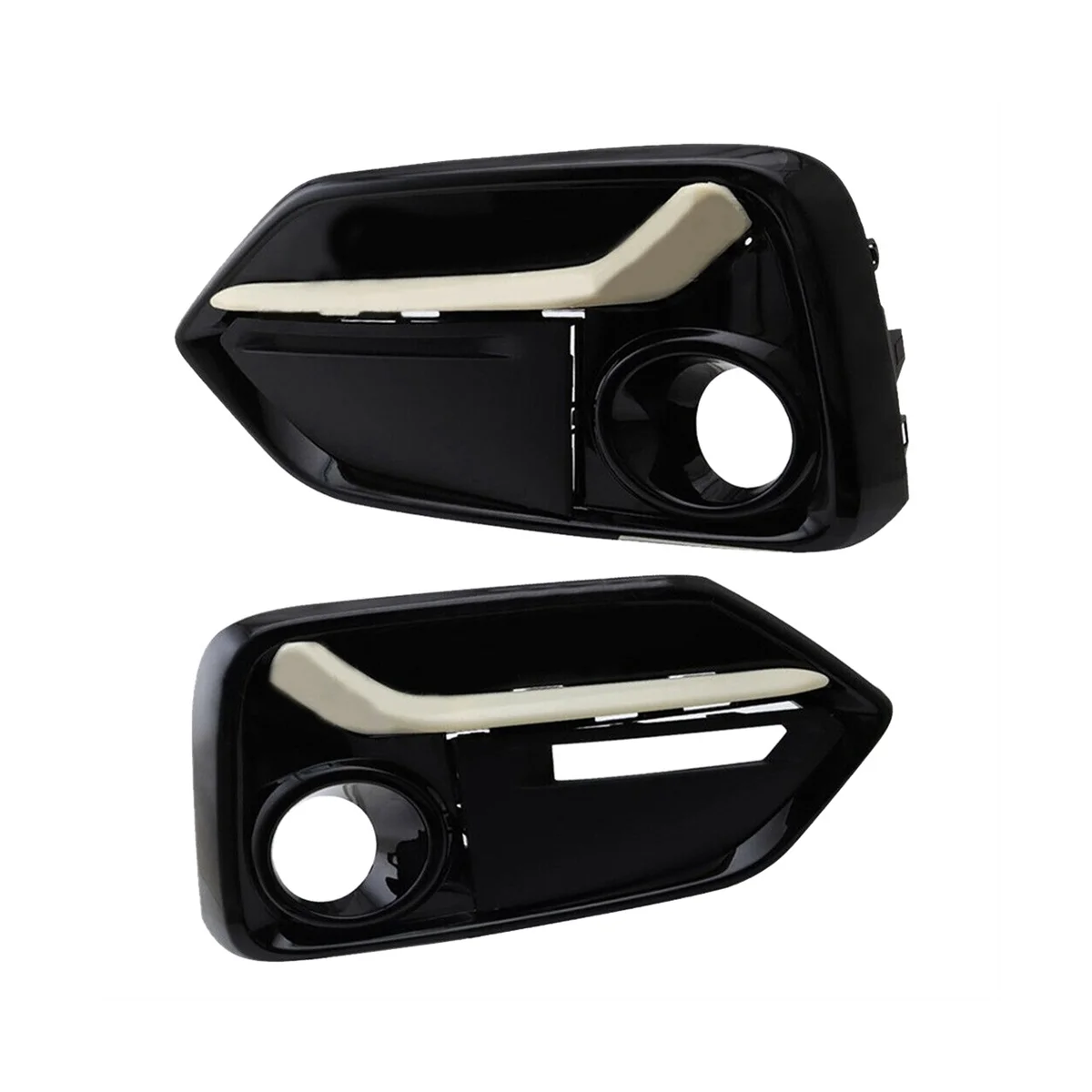 

1Pair Right+Left Front Bumper Fog Light Cover Trim Headlights Covers Frame Hole for Type R 2017-2021