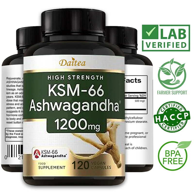 

Natural Ashwagandha Supplement - Helps Endurance, Recovery & Circulation Support, Energy, Performance, Anti-Fatigue Support