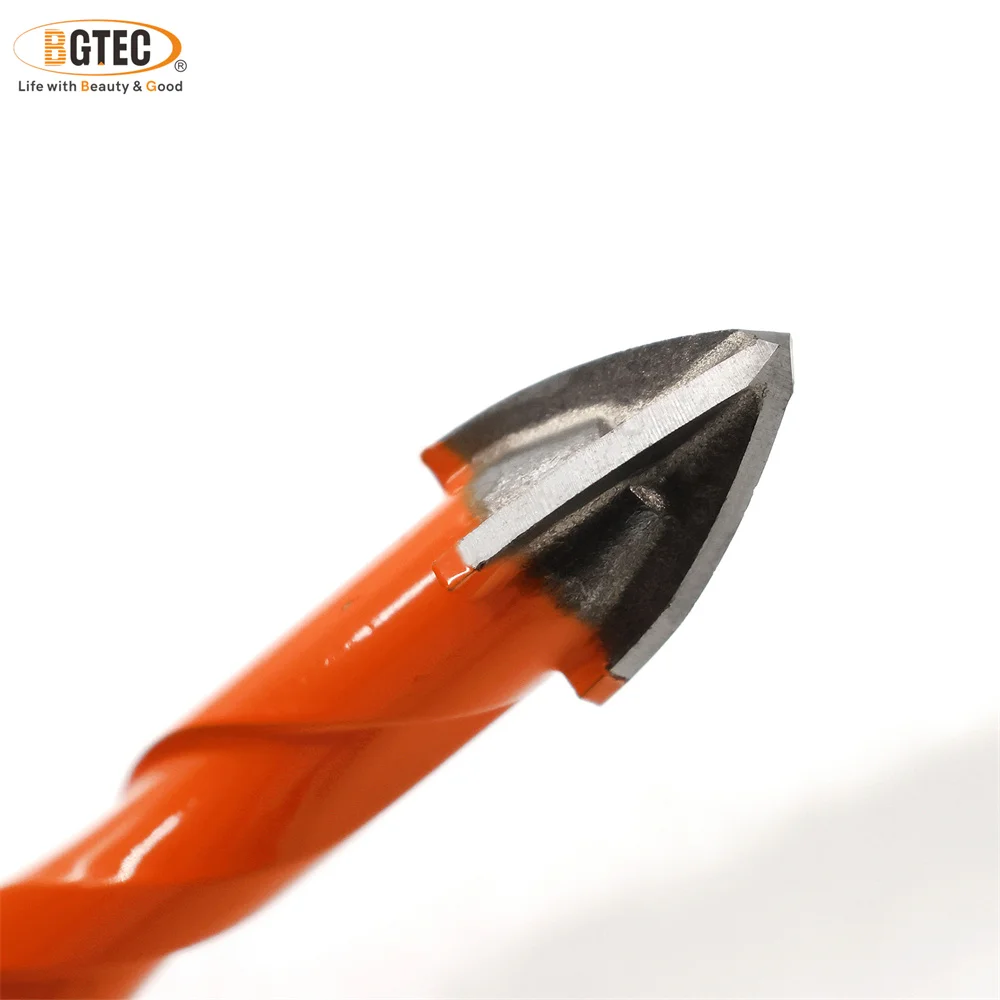 BGTEC 다목적 크로스 팁 카바이드 드릴 비트 5/10PCS 퀵 체인지 섕크 드릴링 목재 플라스틱 대리석 콘크리트 세라믹 타일