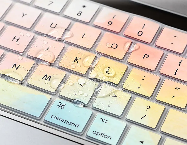 caso bonito teclado de silicone capa para macbook pro13 16 a2141