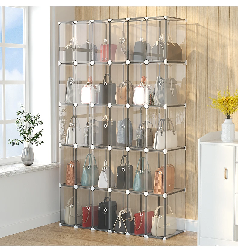 2023 New Plastic Handbag Storage Dustproof Bag Storage Box