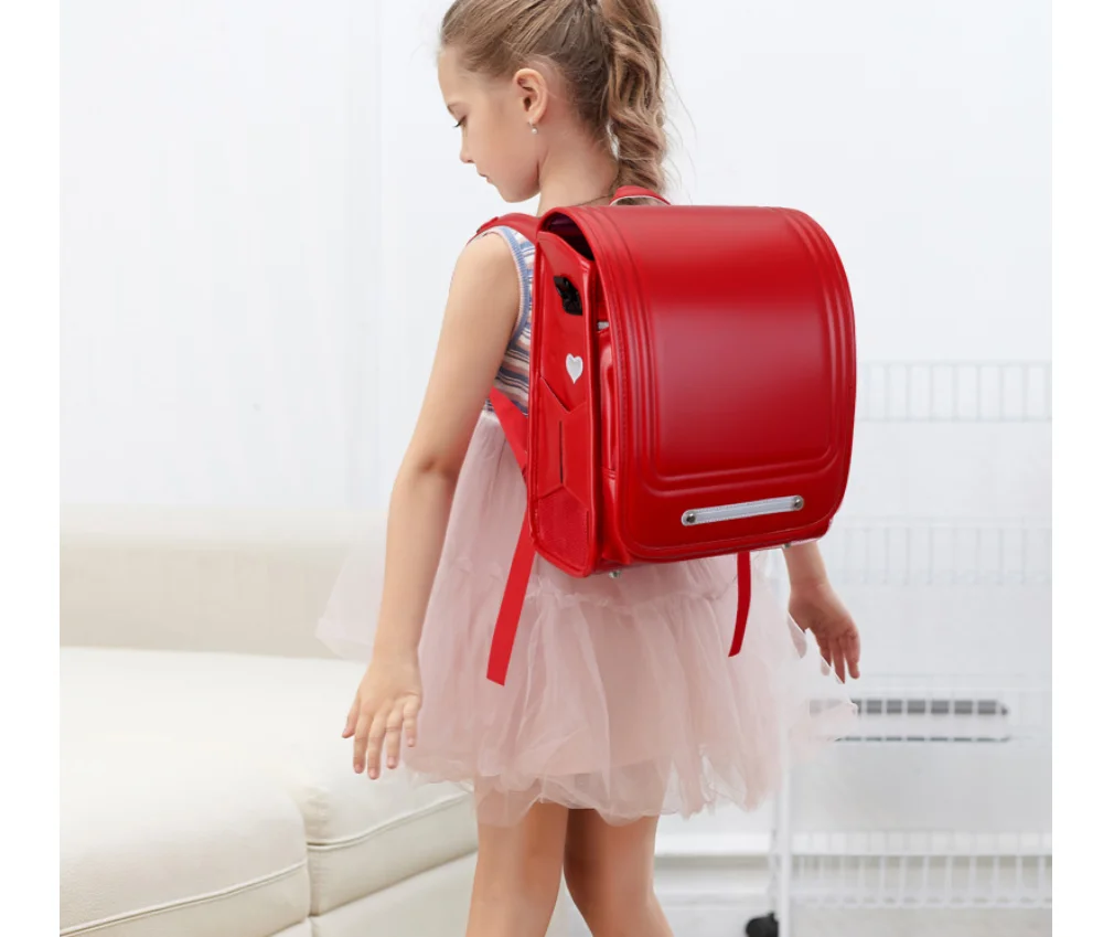 Girls PU Japan school Bag Elementary School Student Backpack Japanese Style Children's Dual Shoulder Bag 1-2-3-4 Grade backpack 1