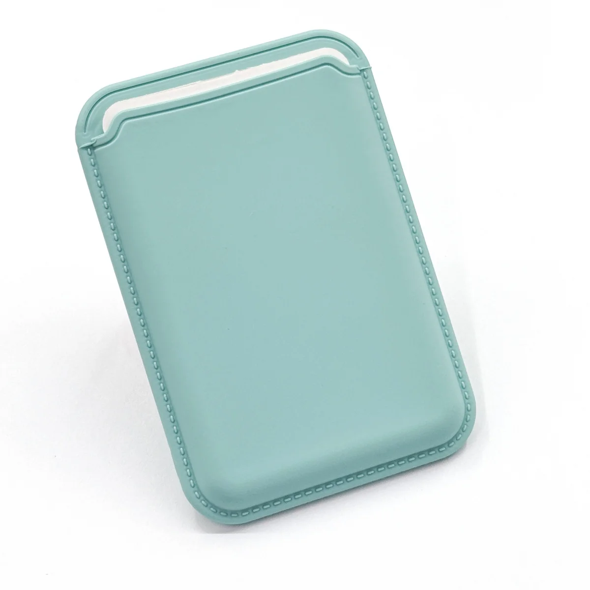 Magnetic Silicone Wallet Stand with RFID Protection and Photo Pocket