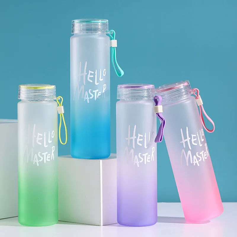 

Portable Plastic Water Bottle, Large Capacity, Frosted, Sports Kettle, Cup, Portable, Compact, Outdoor, 1Pc