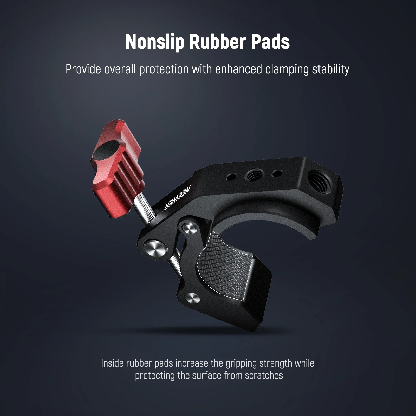 Super Clamp Crab Shaped Camera Mount with Cold Shoe And 1/4" 3/8" Threaded Holes