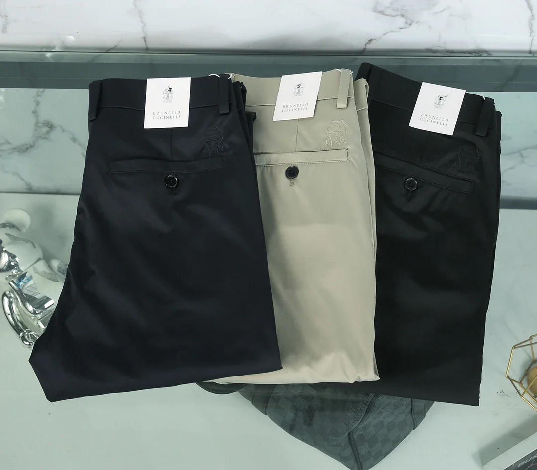 

2024 SIJITONGDA Pants Cotton Thin men 2024 Spring Summer New embroidery Long comfort fashion Straight big size 29-40