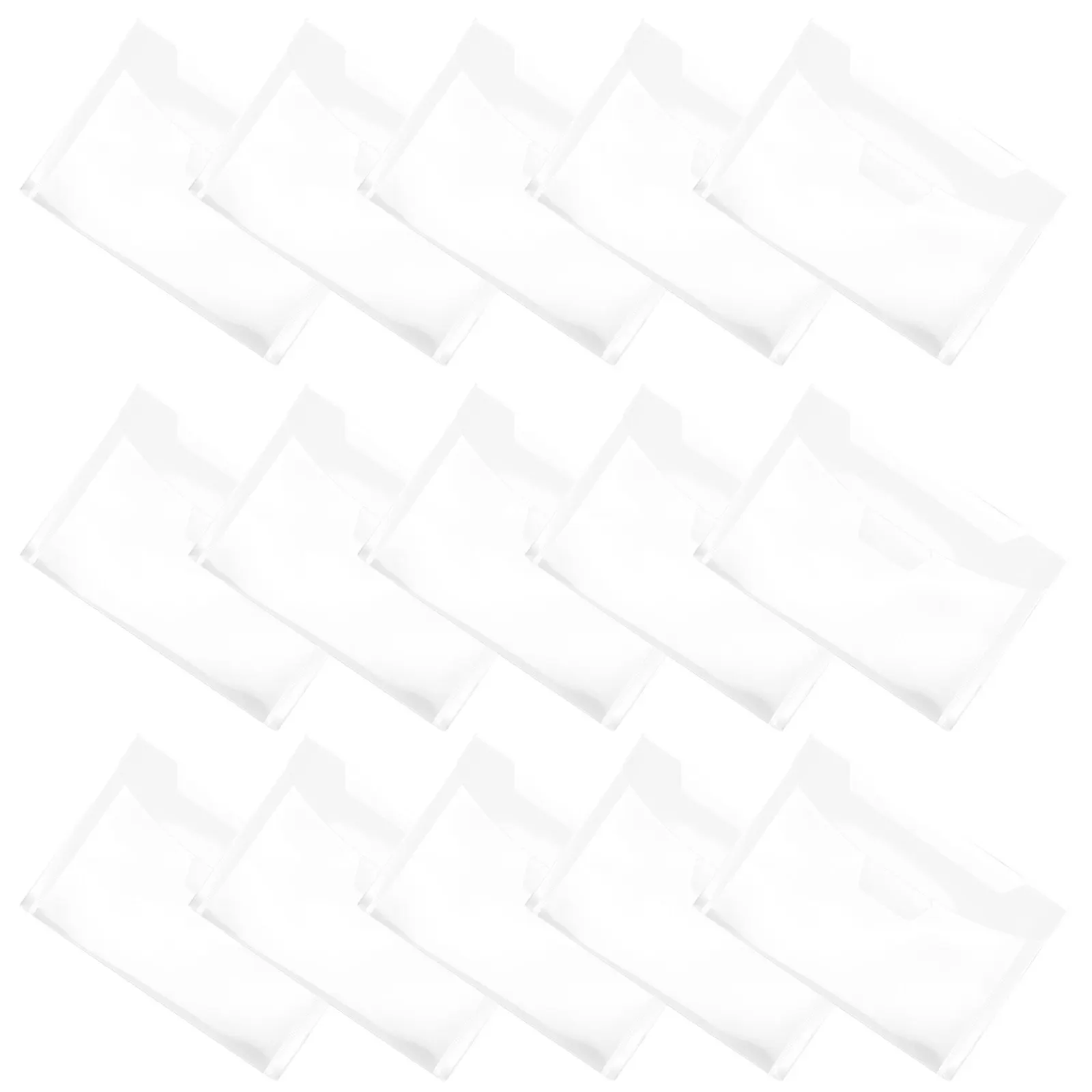 20Pcs 투명 문서 가방 투명 파일 폴더 사무실 학교 보관 파일 보호기용 대용량 문서 정리함