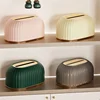 Nordic Striped Tissue Box Holder High Quality Toilet Paper Box Table Napkin Holder Car Tissue Paper Dispenser Home Decoration 6