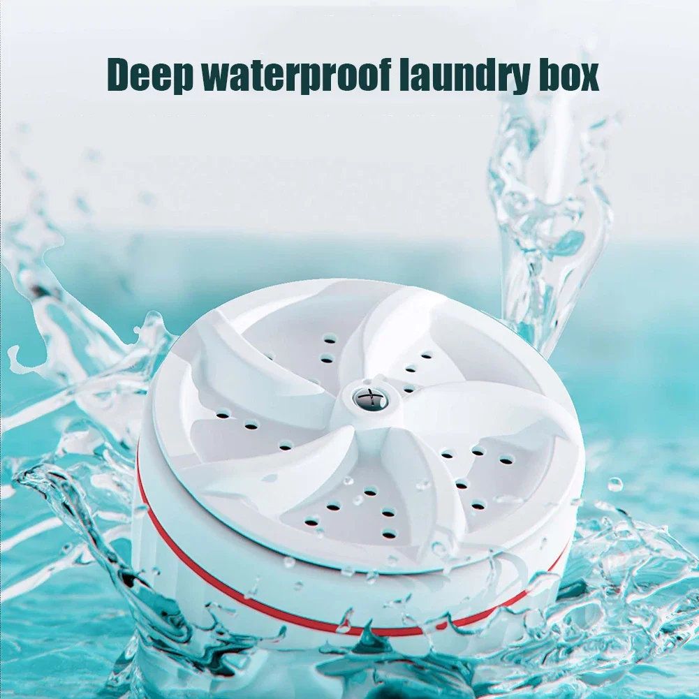 Portable Mini Washing Machine USB Powered Cleaning Washing Machine Removes Dirt Ultrasonic Turbo for Home Travel