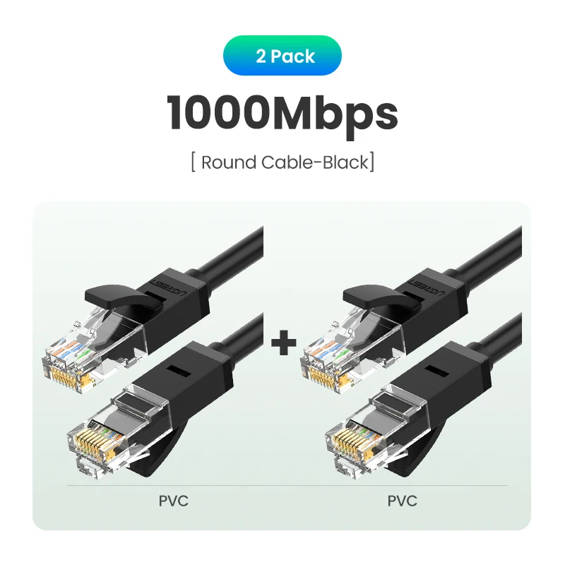 UGREEN Ethernet Cable 5M, Flat RJ45 LAN Gigabit CAT 6 Network Cable Pure Copper Core High Speed 1000mbps For 250mhzs Patch Cord Internet Cable For Xbox Switch Ps5 Ps4 Extender Router Modem
