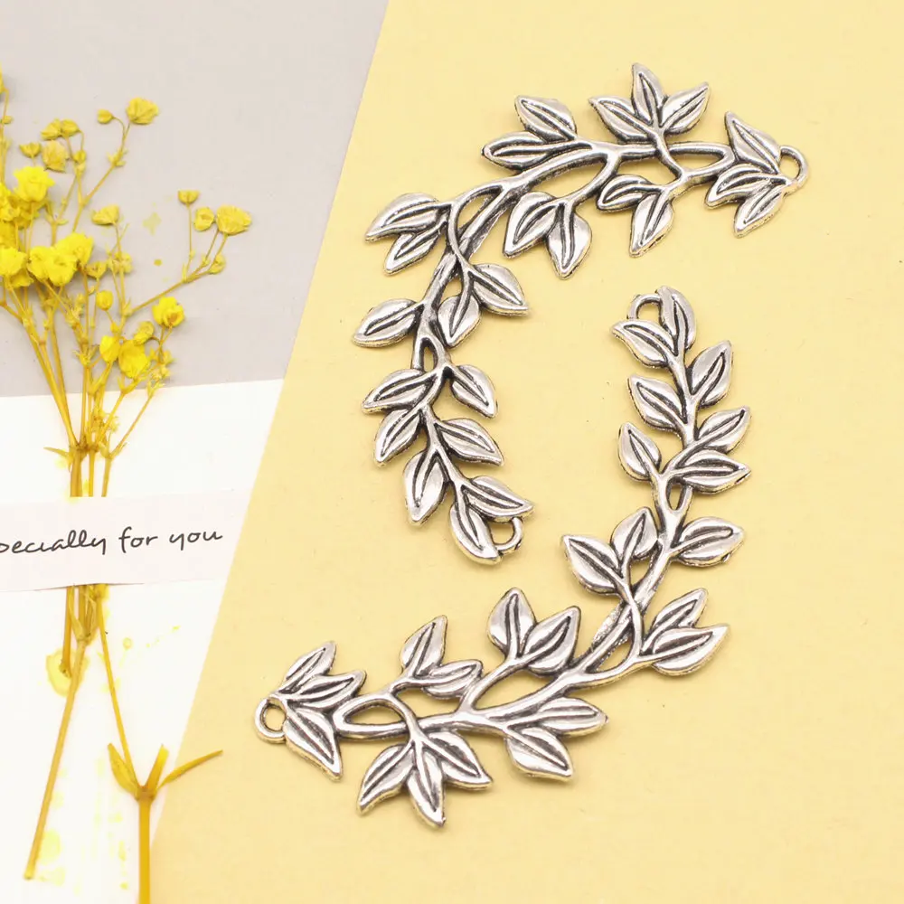 

1pcs 45x77mm Tree Branch Connector Jewelry Making Pendant Accesori Jewelry Making Supplies Antique Silver Color