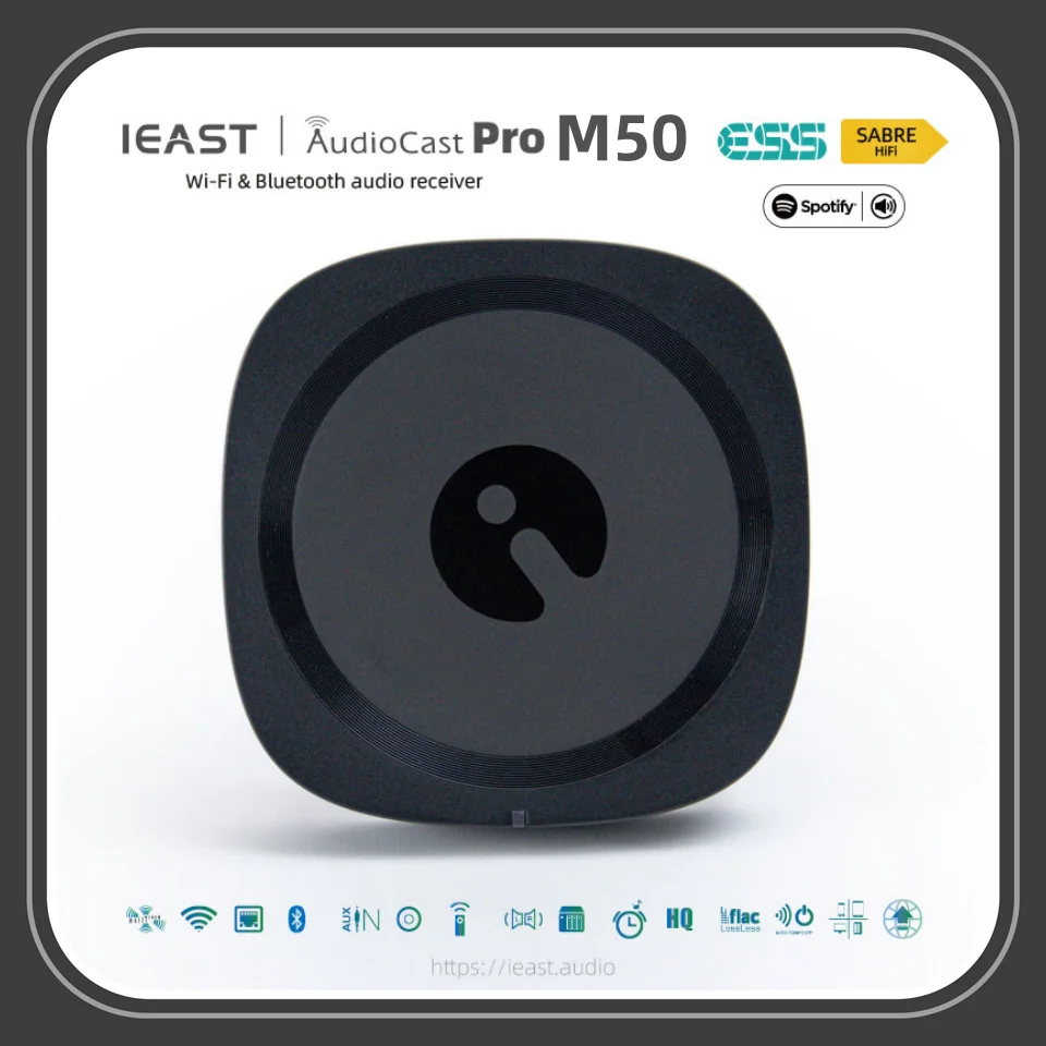 

Беспроводной аудиоприемник IEAST AudioCast Pro M50 с Wi-Fi, музыкальная шкатулка для разных комнат airplay, Bluetooth 5,0, музыкальная шкатулка, Hi-Fi система, тадил дыхательный pando