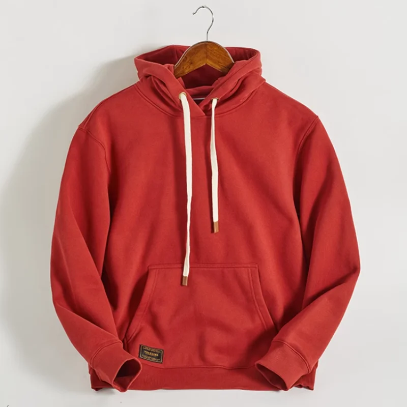 Heavyweight Fleece Hoodie Autumn Winter Jacket Couples American Style