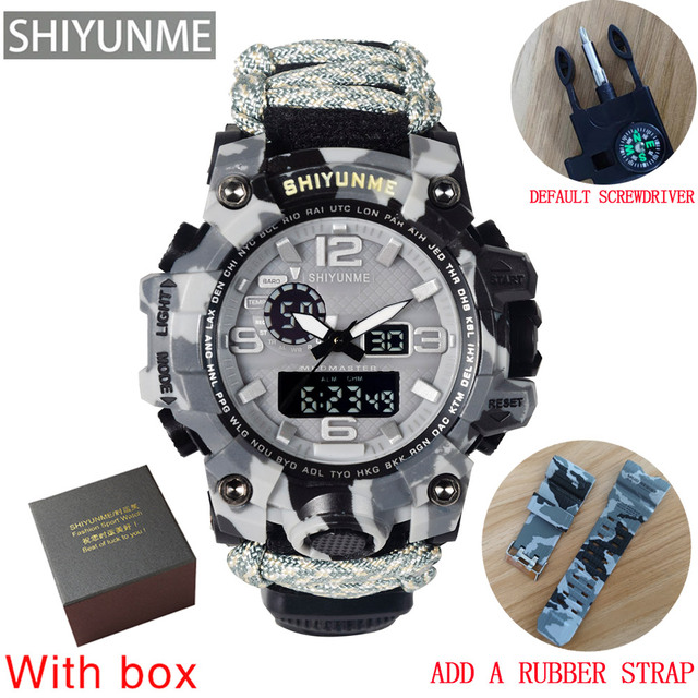 Men Military Watch LED Quartz Waterproof Male Wristwatch Fashion Outdoor Sports Digital Clock Watches Relogio Masculino