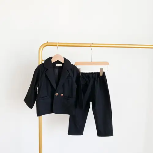 2024 Spring Boys Girls Blazer Sets Autumn Korean Fashion Kids Baby Coat Jacket+Pants 2pcs Suit Children Toddler Clothes Outfit - Image 7