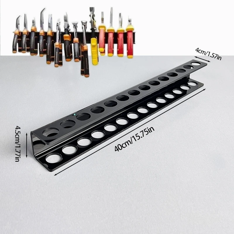 2 Stück Schraubendreher Halterung - 14 Löcher Werkzeug-Organizer Für Wandmontage