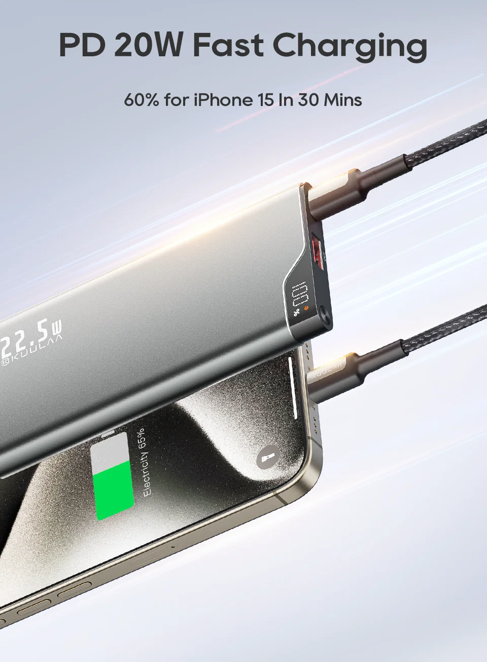 Kuulaa 10000mAh Power Bank 22.5W Fast Charging