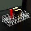 24 Lattices Acrylic Lipstick Organizer Lip Gloss Container Plastic Nail Polish Storage Box Makeup Holder Cosmetics Display Rack 5