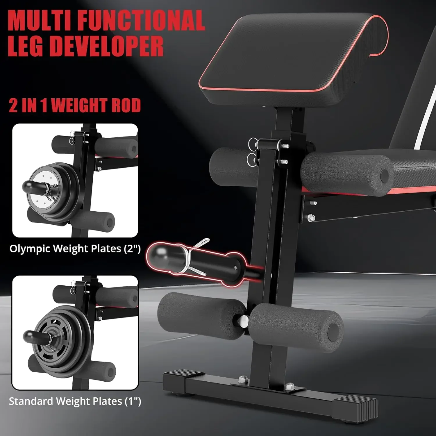 Adjustable Weight Bench with Leg Extensions 2