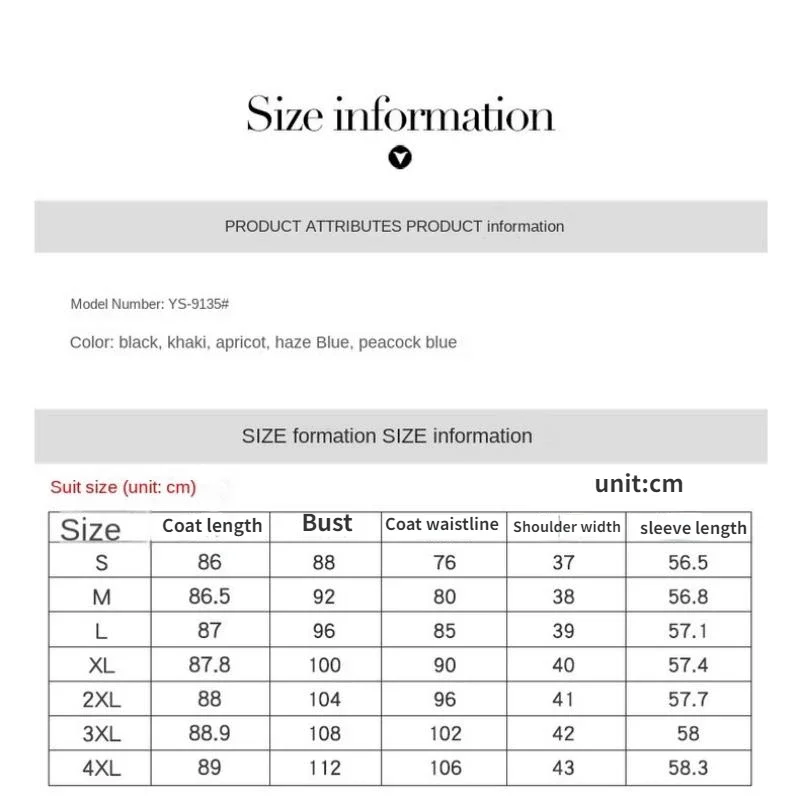 （Extended suit jacket++pants）Autumn and winter women's suit set, high-end professional suit set