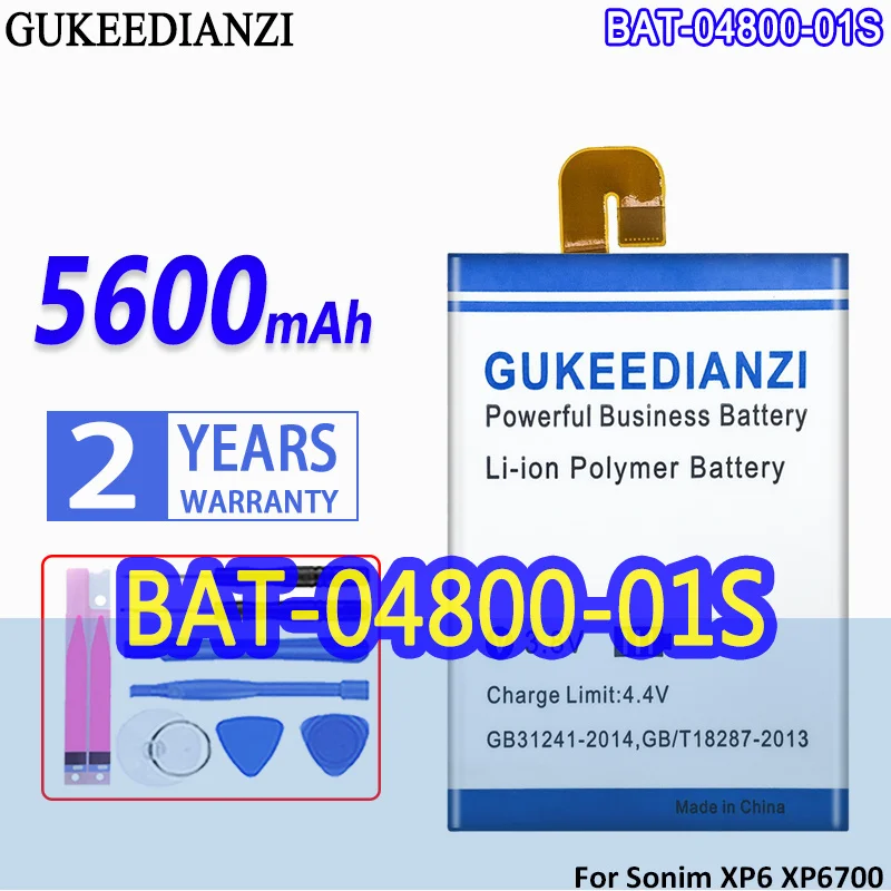 Batteria Gukeedianzi Ad Alta Capacità Bat-04800-01S 5600Mah Per Sonim Xp6 Xp6700 Xp7 Xp7700 Xp7S